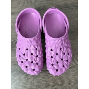WOMEN'S CROCS MAUVE PINK PURPLE CLASSIC GEOMETRIC COMFORT CLOG WOMAN SIZE 10